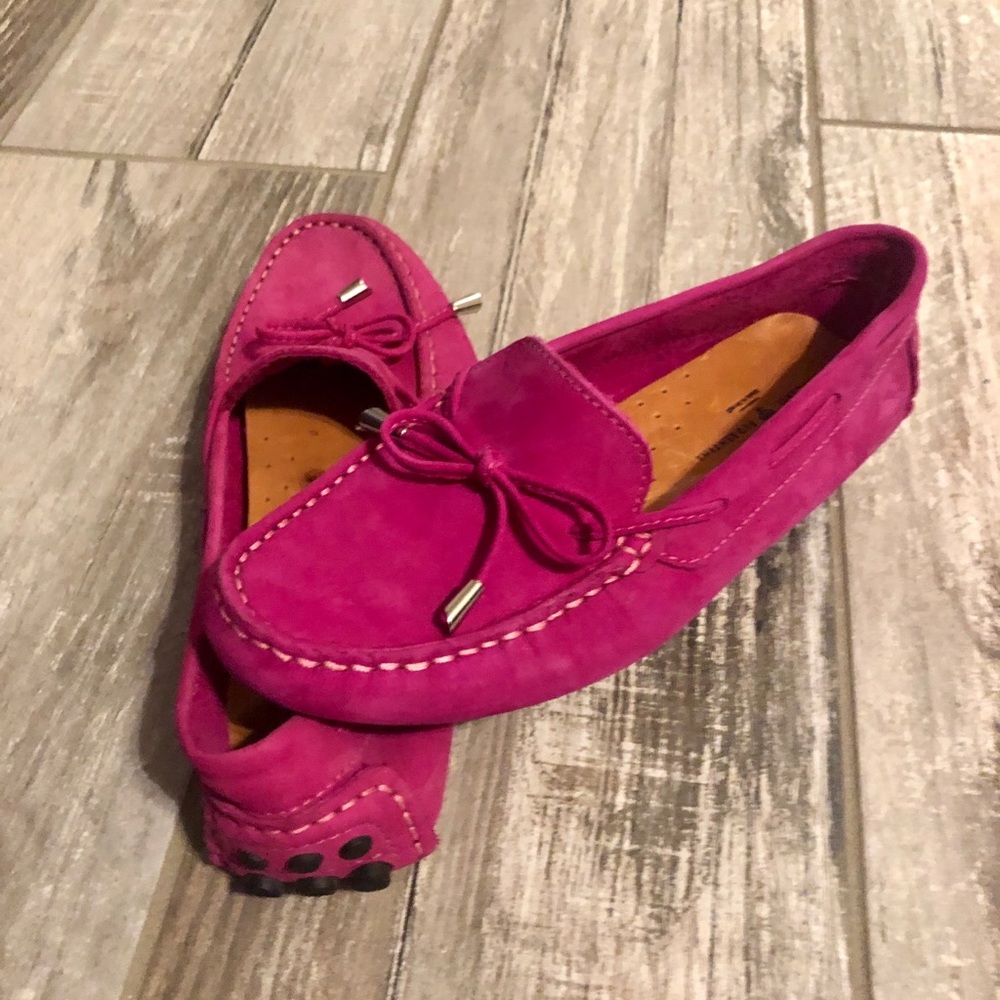 Fuschia pink loafers
